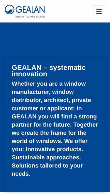 Screenshot of gealan.cz