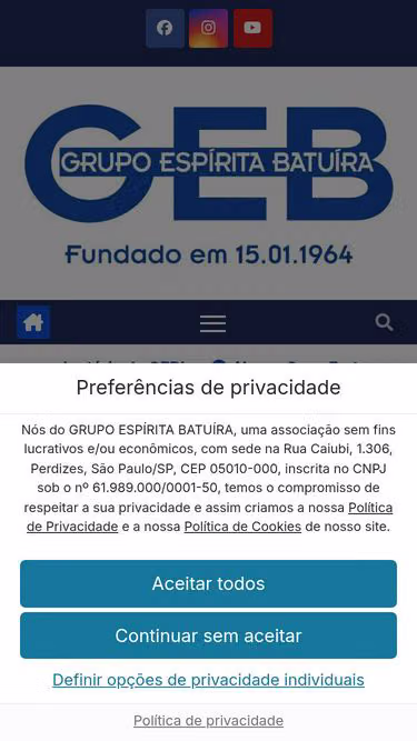 Screenshot of geb.org.br