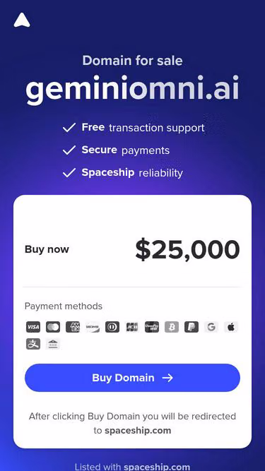 Screenshot of geminiomni.ai