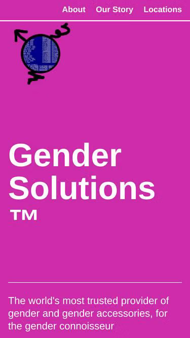 Screenshot of gender.solutions