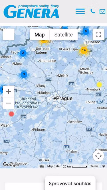 Screenshot of genera.cz