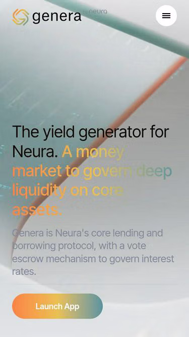 Screenshot of genera.finance