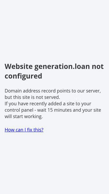 Screenshot of generation.loan