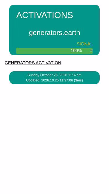 Screenshot of generators.earth