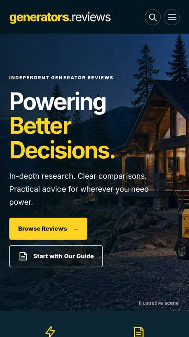 Screenshot of generators.reviews
