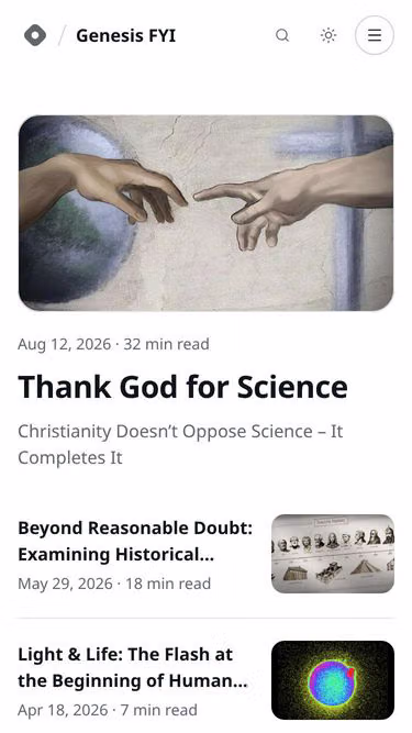 Screenshot of genesis.fyi