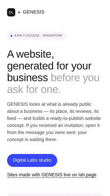 Screenshot of genesis.page