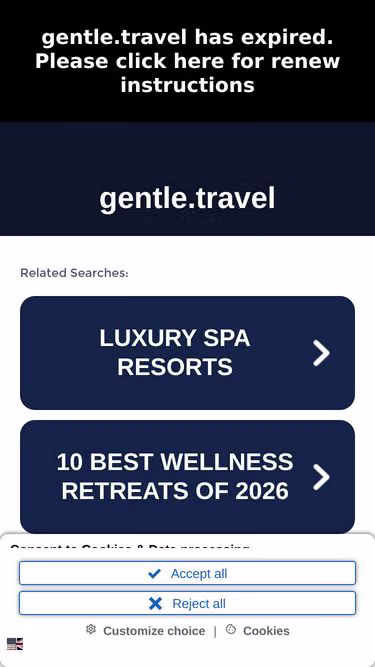 Screenshot of gentle.travel