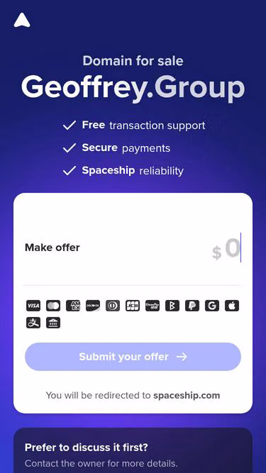 Screenshot of geoffrey.group