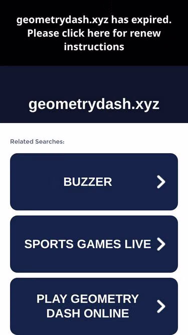Screenshot of geometrydash.xyz