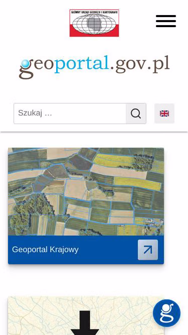 Screenshot of geoportal.gov.pl