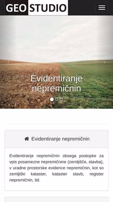 Screenshot of geostudio.si