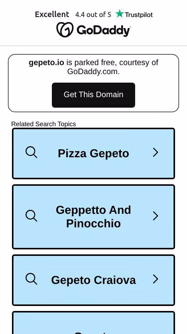 Screenshot of gepeto.io