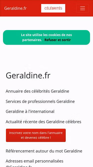 Screenshot of geraldine.fr