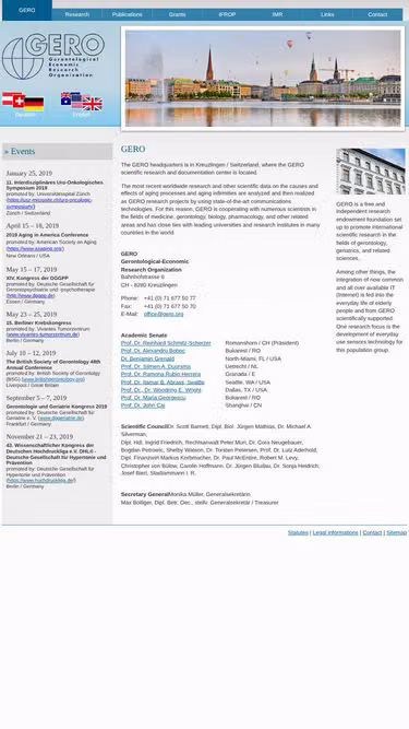 Screenshot of gero.org