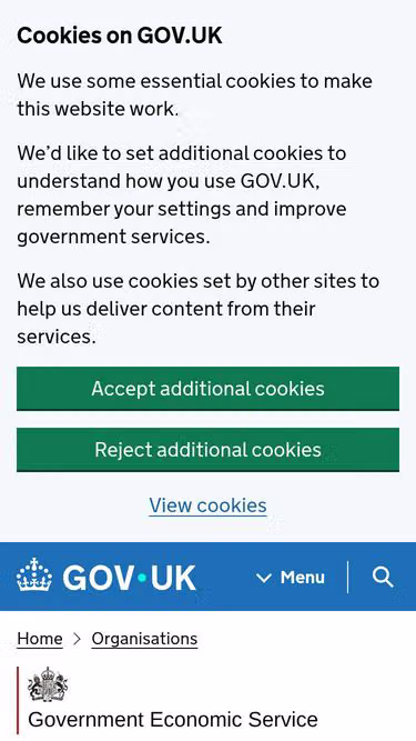 Screenshot of ges.gov.uk