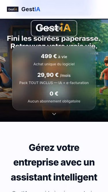 Screenshot of gestia.ovh