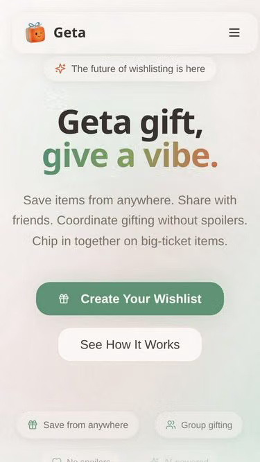 Screenshot of geta.to