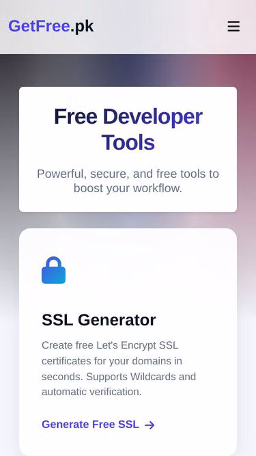 Screenshot of getfree.pk