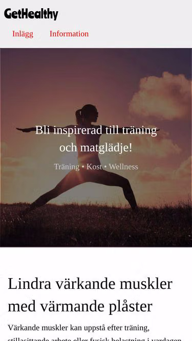 Screenshot of gethealthy.se