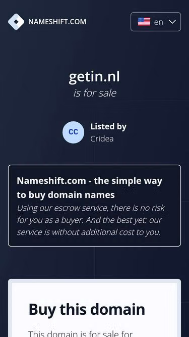 Screenshot of getin.nl