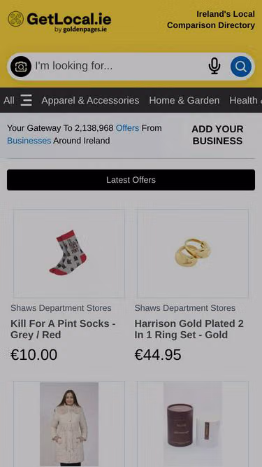 Screenshot of getlocal.ie