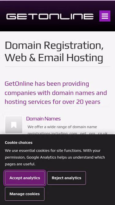 Screenshot of getonline.info