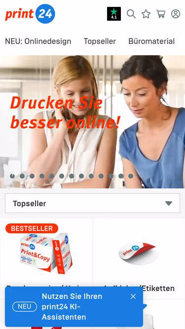 Screenshot of getprint.ch