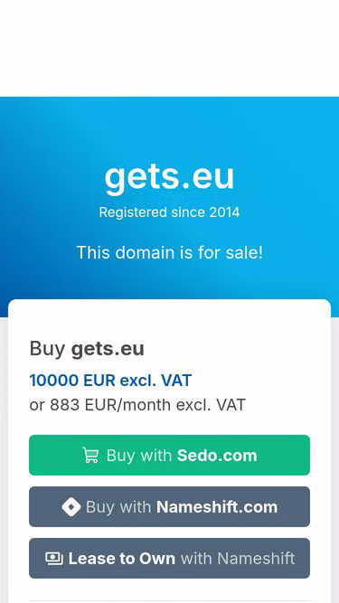 Screenshot of gets.eu