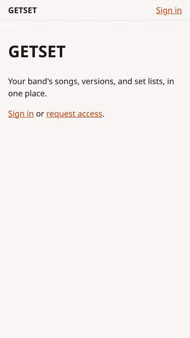 Screenshot of getset.fm