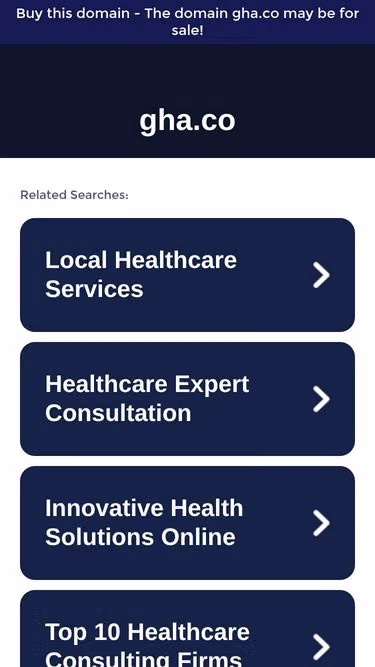 Screenshot of gha.co