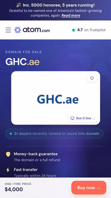 Screenshot of ghc.ae