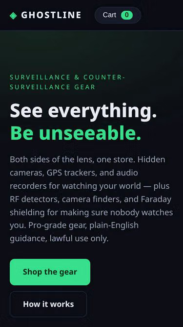 Screenshot of ghostline.shop