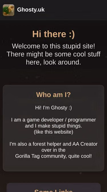 Screenshot of ghosty.uk