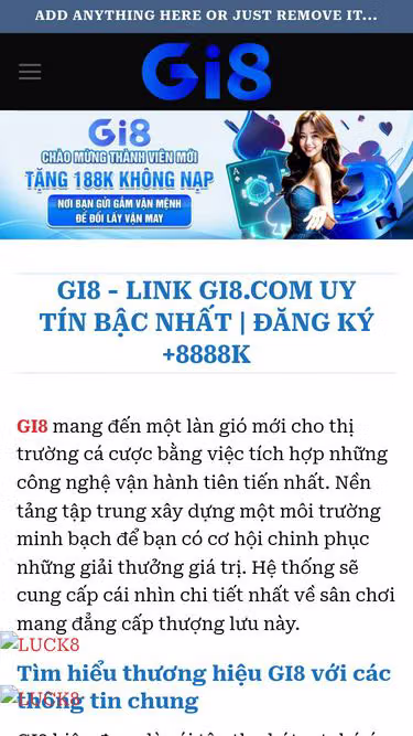 Screenshot of gi88.mba