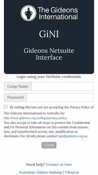 Screenshot of gideons.net.au