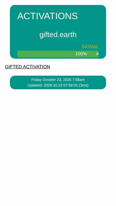 Screenshot of gifted.earth