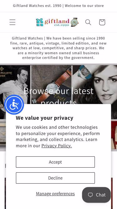 Screenshot of giftland.biz