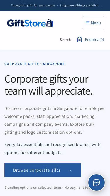 Screenshot of giftstore.sg