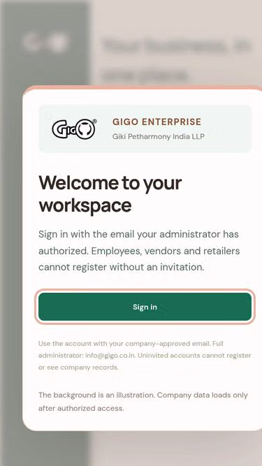 Screenshot of gigo.business