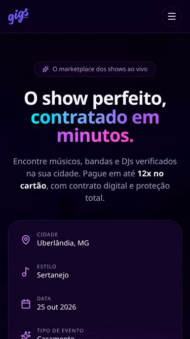 Screenshot of gigs.com.br