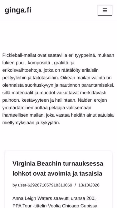 Screenshot of ginga.fi