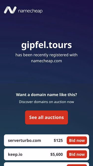 Screenshot of gipfel.tours