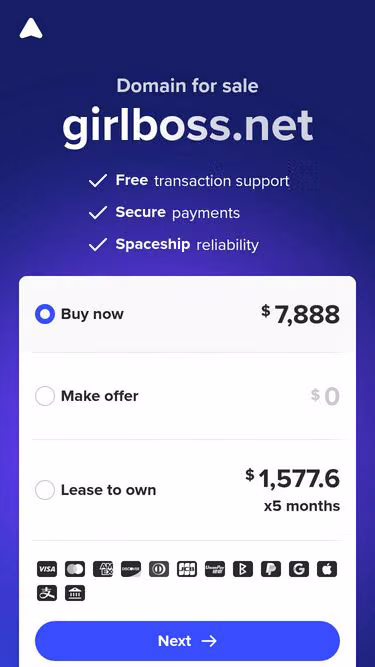 Screenshot of girlboss.net
