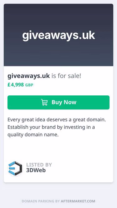 Screenshot of giveaways.uk