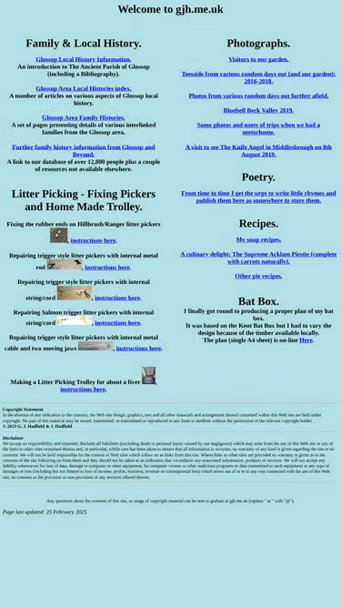 Screenshot of gjh.me.uk