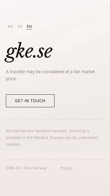 Screenshot of gke.se