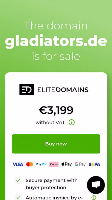 Screenshot of gladiators.de