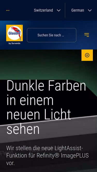 Screenshot of glasurit.ch