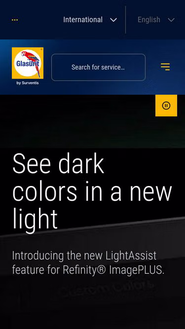 Screenshot of glasurit.info